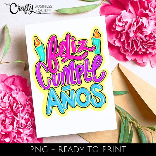 "Feliz Cumpleaños" - Ready to print Clipart