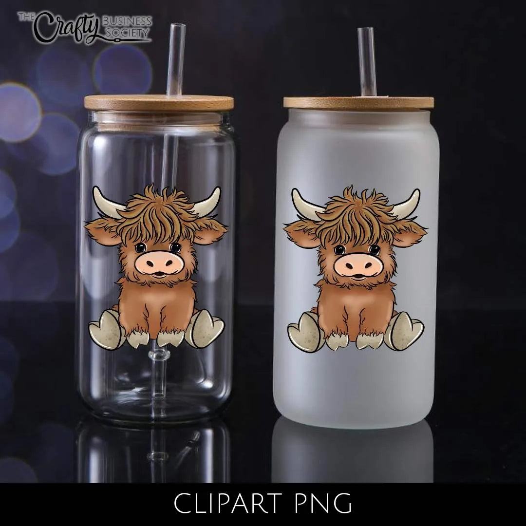 Baby Highland Cow - Clipart