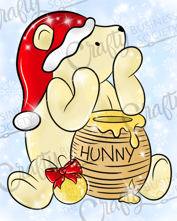 Christmas Pooh & Piglet Clipart